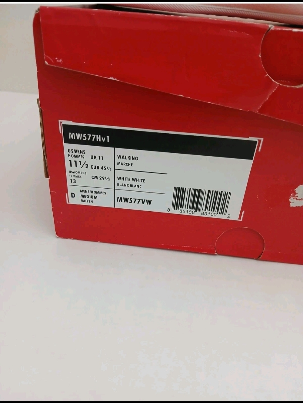 New Balance Men's Size 11.5 White White Walking Marche D Medium Moyen $50 - Picture 10 of 13